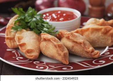 Fried Empanadas, Popular Latin American Food Served As Snack Or Appetizer