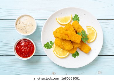 Fried Fish Finger Stick Or French Fries Fish With Sauce