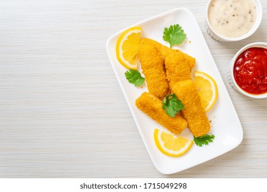 Fried Fish Finger Stick Or French Fries Fish With Sauce