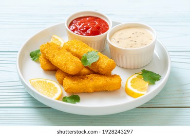 fried fish finger stick or french fries fish with sauce - Powered by Shutterstock