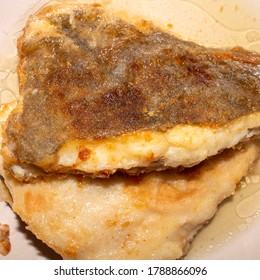 Fried Fish Flounder.Background Of Fried Flounder.