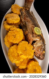 Fried Fish With Patacones Or Tostones