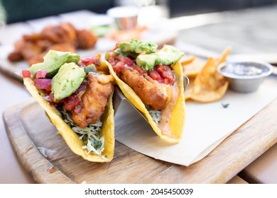 Fried Fish Tacos With Avocado