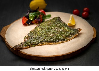 Fried Flounder With Herb Sauce