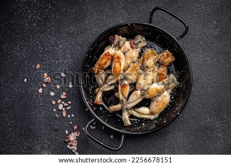 fried frog legs second course meat french food healthy meal food snack on the table copy space food background rustic top view