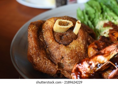 Fried German Pork Knuckle Food 