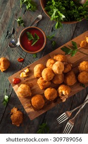 Fried Mac And Cheese Bites With Dipping Sauce