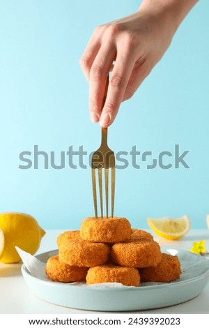 Fried mozzarella, tasty and delicious food, delicious fried food