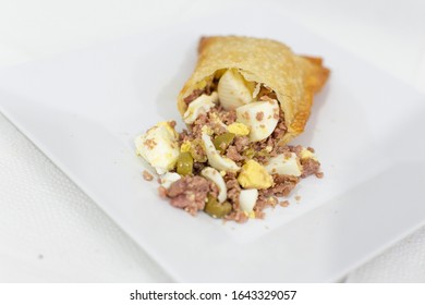 Fried Pastry With White Background