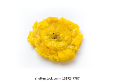 Fried Plantain Chip Isolated On A White Background