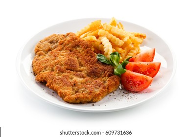 Fried Pork Chop With French Fries 