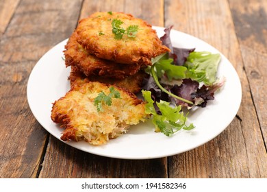 Fried Potato Galette And Salad