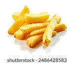 fried potatoes isolated on white background 