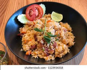 Fried Rice Bacon With Salted Egg