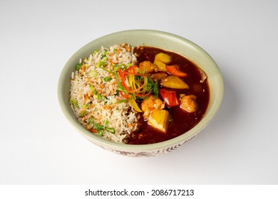 Fried Rice With Chilly Chicken Gravy