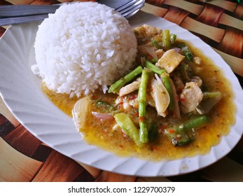 Fried Rice Ujang With White Rice Popular Food Johor Malaysia