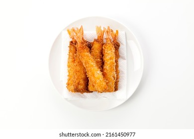 Fried shrimp on a plate
