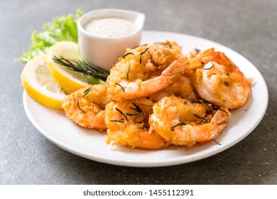 Fried Shrimps Or Prawns With Sauce