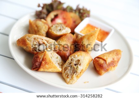 Fried Spring Roll also known as Egg Roll 