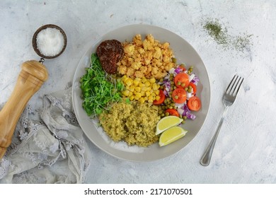 Fried Turkey Mince With Quinoa And Vegetables