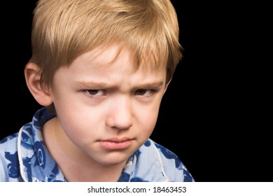 Friendly Boy Blue Shirt Against Black Stock Photo 18463453 | Shutterstock