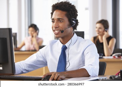 Friendly Customer Service Agent In Call Centre