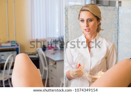 blonde at the gynecologist
