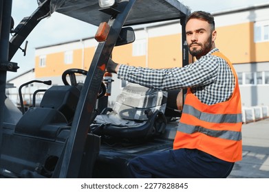 friendly forklift driver at work. - Powered by Shutterstock