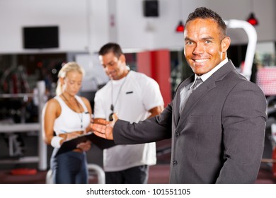 Friendly Gym Manager Welcome Customer