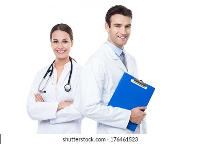 Friendly Male And Female Doctors