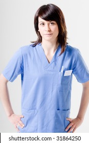 Friendly Nurse Looking Seriously Stock Photo 31864250 | Shutterstock