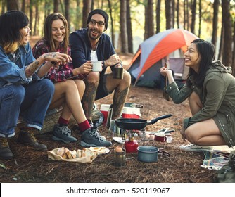 Friends Camping Eating Food Concept - Powered by Shutterstock