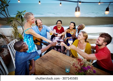 Friends Celebration Beach Happiness Concept - Powered by Shutterstock