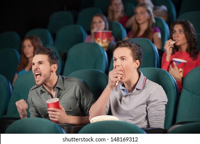 Friends Cinema Two Friends Watching Movie Stock Photo 148169312 ...