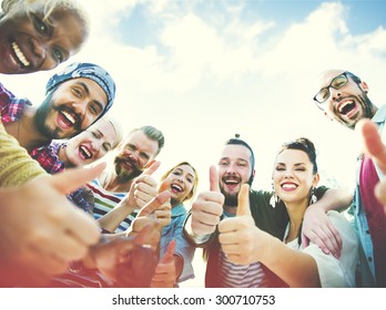 Friends Friendship Like Thumbs up Togetherness Fun Concept - Shutterstock ID 300710753