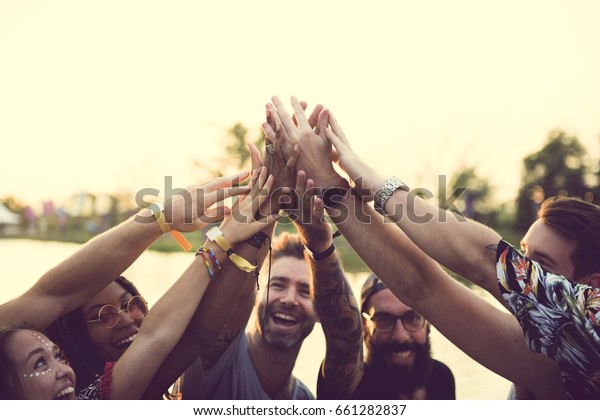 Friends Hands\
Together Unity at Festival\
Event