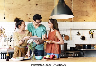 Friends Happiness Enjoying Dinning Eating Concept - Powered by Shutterstock