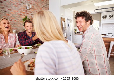 Friends Having A Dinner Party