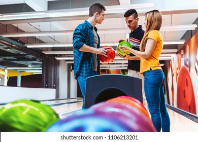 Friends Having Fun While Bowling, Team Building