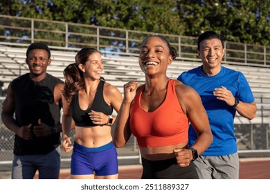 Friends jogging together, group of runners - Powered by Shutterstock