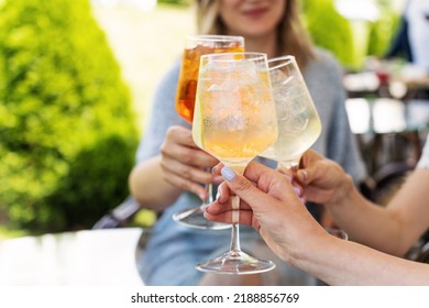Friends Making Celebratory Toast At Brunch Time
