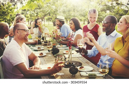 Friends Outdoors Nature Picnic Chilling Out Unity Concept - Powered by Shutterstock