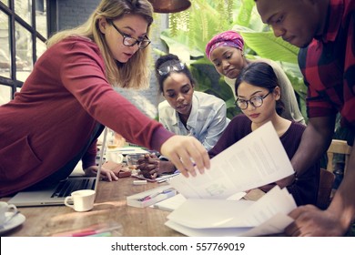 Friends People Group Teamwork Diversity - Shutterstock ID 557769019