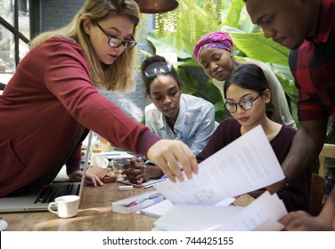 Friends People Group Teamwork Diversity - Shutterstock ID 744425155