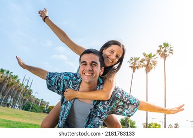 Friends smiling having fun outdoor in summer. - Powered by Shutterstock