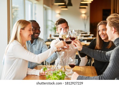 Friends Toast Wine Celebrate Birthday Together Stock Photo 1812927229 ...