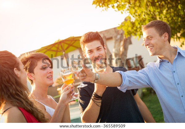 Friends Toasting Party Happy Hour Stock Photo 365589509 | Shutterstock