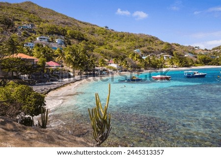 Similar – Image, Stock Photo Urban bay beach on a sunny day  seen from  a natural park