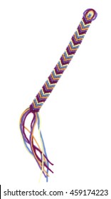 Friendship Bracelet. Closeup. Isolated.