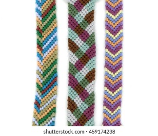 Friendship Bracelet. Closeup. Isolated.